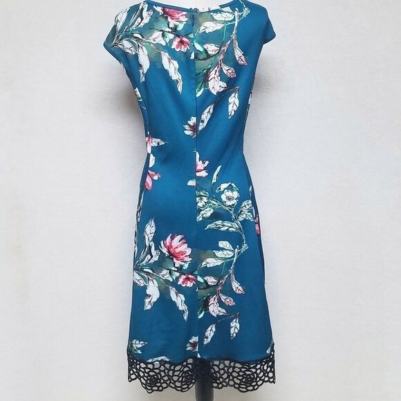 DONNA Ricco Floral Print Bateau Scuba A-line Dress - Picture 8 of 10